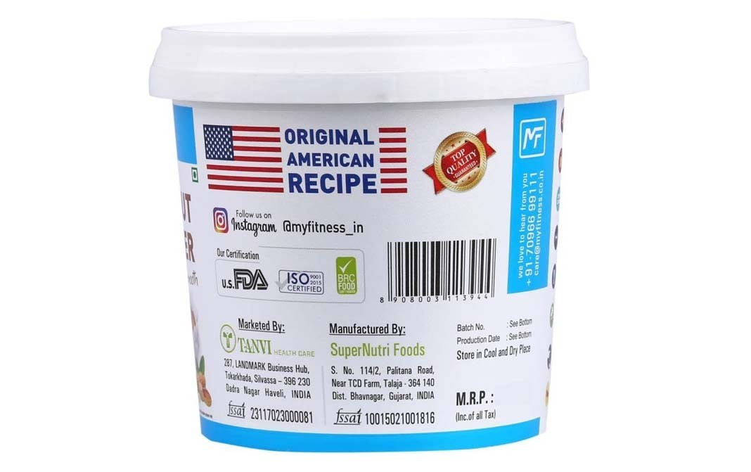 Myfitness Original Peanut Butter Crunchy   Tub  375 grams